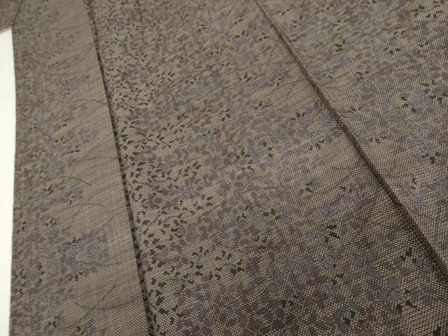 平和屋着物●本場大島紬　一元7マルキ　芝花文　正絹　逸品　AABI0104cs
