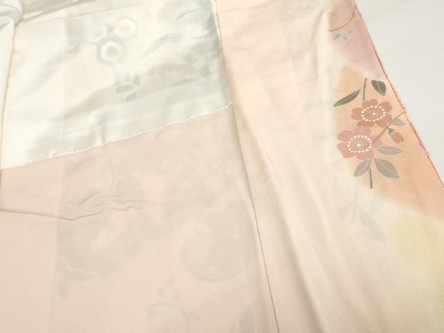 平和屋着物●訪問着 友禅 作家物 中国三大刺繍 汕頭刺繍 スワトウ刺繍 鴛鴦吉祥草花文 暈し染め 金糸 金彩 正絹 逸品 AABI0110cs