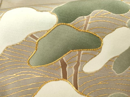 平和屋着物●豪華色留袖　友禅　立波枝松文　金彩　正絹　逸品　未使用　AABI0114cs