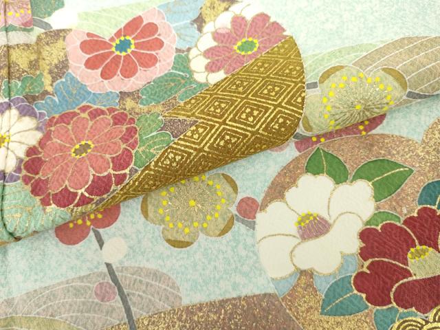 平和屋着物●京友禅の第一人者　松井青々　訪問着　枝梅　金銀彩　正絹　逸品　AABI0116cs
