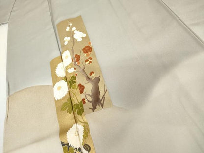 平和屋着物●訪問着　友禅　短冊花文　暈し染め　金彩　正絹　逸品　未使用　AABI0117cs