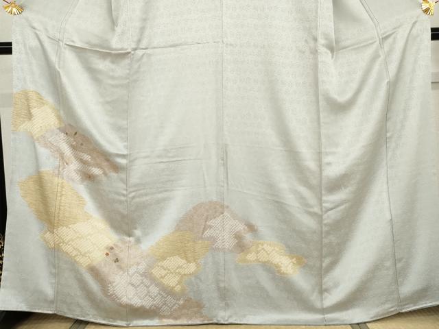 平和屋着物●訪問着　絞り　刺繍　吹寄せ花文　金糸　金彩　正絹　逸品　AABI0118cs
