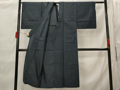 平和屋着物▽男性　本場大島紬　単衣　横縞　正絹　逸品　AABI0121st