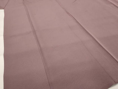 平和屋着物▽上質な色無地　単衣　作家物　紋意匠　二藍色　正絹　逸品　AABI0123st