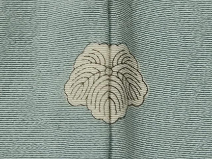 平和屋着物▽上質な色無地　単衣　紋意匠　湊鼠色　正絹　逸品　AABI0124st