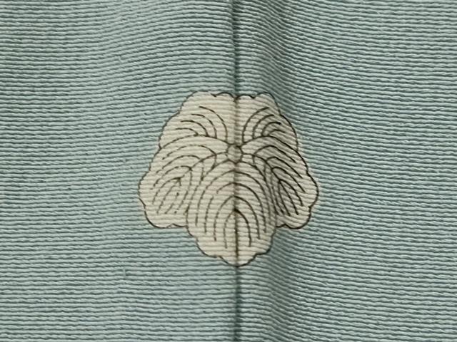 平和屋着物▽上質な色無地　単衣　紋意匠　湊鼠色　正絹　逸品　AABI0124st