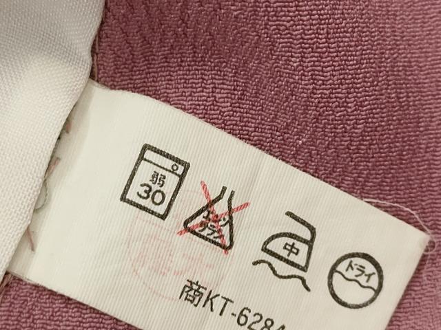 平和屋着物▽色無地　単衣　浅蘇芳色　洗える着物　AABI0130st