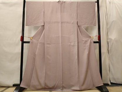 平和屋着物▽上質な小紋　単衣　花丸文　金彩　正絹　逸品　AABI0140st