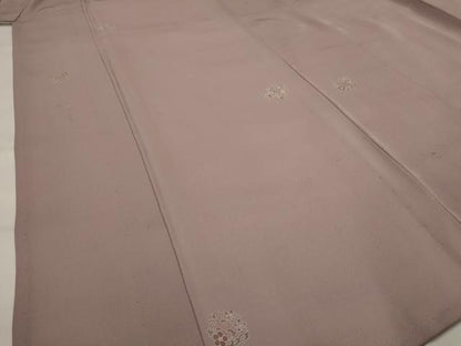 平和屋着物▽上質な小紋　単衣　花丸文　金彩　正絹　逸品　AABI0140st
