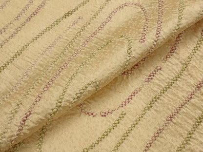 平和屋着物▽上質な小紋　単衣　絞り　流水文　正絹　逸品　AABI0147st