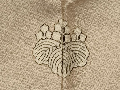 平和屋着物▽訪問着　単衣　友禅　風景花松文　金糸　正絹　逸品　AABI0169st