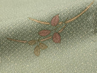 平和屋着物▽上質な小紋　単衣　芝草文　暈し染め　正絹　逸品　AABI0171st
