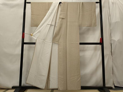 平和屋着物▽江戸小紋　単衣　花尽くし　正絹　逸品　AABI0174st