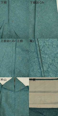 平和屋着物▽上質な色無地　単衣　石畳地紋　御召茶色　正絹　逸品　AABI0175st