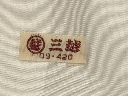 平和屋着物▽訪問着　単衣　手描き　草花文　暈し染め　金彩　三越扱い　正絹　逸品　AABI0186st
