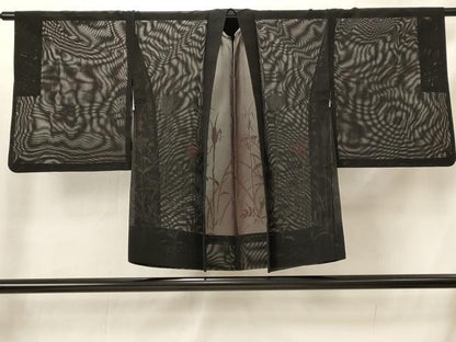 平和屋着物▽羽織　スリーシーズン　春夏秋　塵除け　草花紋紗　正絹　逸品　AABI0187st
