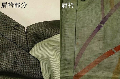 平和屋着物▽道行コート　スリーシーズン　春夏秋　塵除け　竹　銀彩　正絹　逸品　AABI0190st