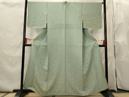 平和屋着物▽訪問着　単衣　刺繍　あられ　正絹　逸品　未使用　AABI0197st