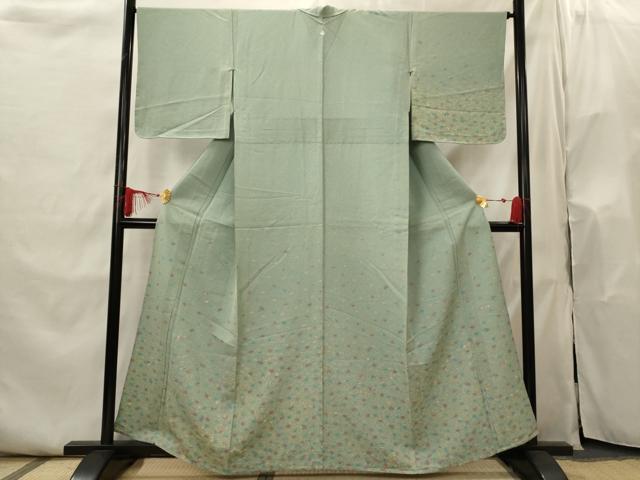 平和屋着物▽訪問着　単衣　刺繍　あられ　正絹　逸品　未使用　AABI0197st