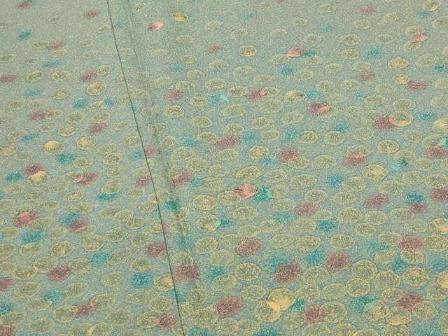 平和屋着物▽訪問着　単衣　刺繍　あられ　正絹　逸品　未使用　AABI0197st