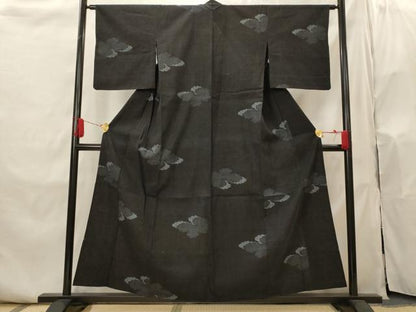 平和屋着物▽結城紬本場結城紬　重要無形文化財　単衣　100亀甲　雲取り文　ますいわ屋扱い　正絹　逸品　未使用　AABI0198st