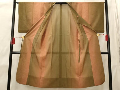 平和屋着物▽道行コート　スリーシーズン　春夏秋　塵除け　暈し染め　正絹　逸品　AABI0210st