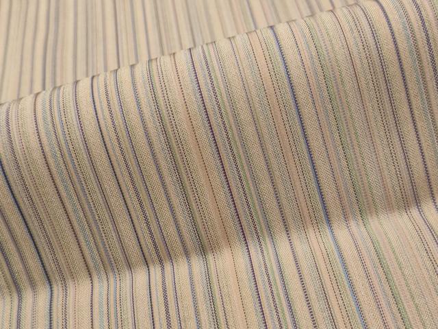 平和屋着物▽二部式　道行コート　スリーシーズン　春夏秋　塵除け　縞　正絹　逸品　AABI0211st