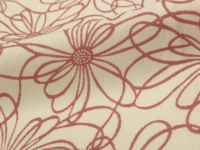 平和屋着物▽上質な小紋　単衣　花尽し　正絹　逸品　AABI0217st