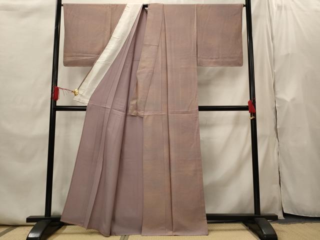 平和屋着物▽上質な小紋　単衣　芝文　暈し染め　正絹　逸品　未使用　AABI0220st