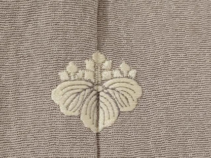 平和屋着物▽訪問着　単衣　刺繍　楽器花文　金糸　正絹　逸品　AABI0221st