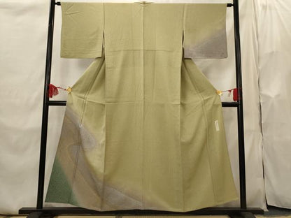 平和屋着物▽伝統工芸士　服部光擴　訪問着　単衣　流水文　金彩　正絹　逸品　AABI0222st