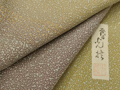 平和屋着物▽伝統工芸士　服部光擴　訪問着　単衣　流水文　金彩　正絹　逸品　AABI0222st