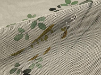 平和屋着物▽訪問着　無双　紗袷　紗×紗　手描き　魚　正絹　逸品　AABI0223st