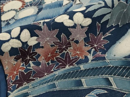 平和屋着物▽訪問着　無双　紗袷　紗×紗　風景花文　正絹　逸品　AABI0224st