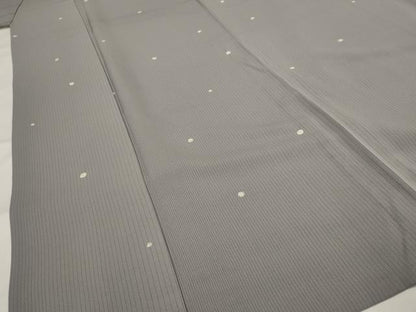 平和屋着物▽上質な小紋　単衣　霰　正絹　逸品　AABI0225st