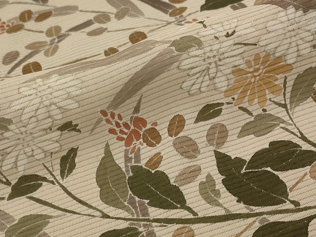 平和屋着物▽訪問着　無双　紗袷　紗×絽　草花文　暈し染め　正絹　逸品　AABI0226st