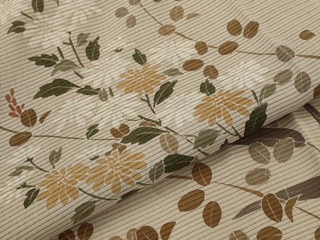 平和屋着物▽訪問着　無双　紗袷　紗×絽　草花文　暈し染め　正絹　逸品　AABI0226st