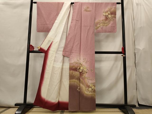 平和屋着物■訪問着　辻が花文　暈し染め　金彩　正絹　逸品　未使用　AABI0235st 平和屋着物□訪問着 辻が花文 暈し染め 金彩 正絹 逸品 未使用