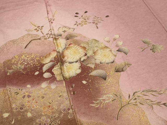 平和屋着物■訪問着　辻が花文　暈し染め　金彩　正絹　逸品　未使用　AABI0235st 平和屋着物□訪問着 辻が花文 暈し染め 金彩 正絹 逸品 未使用