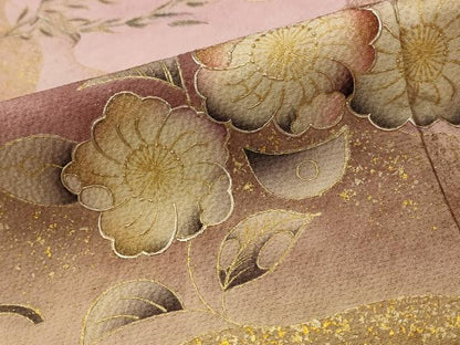 平和屋着物■訪問着　辻が花文　暈し染め　金彩　正絹　逸品　未使用　AABI0235st