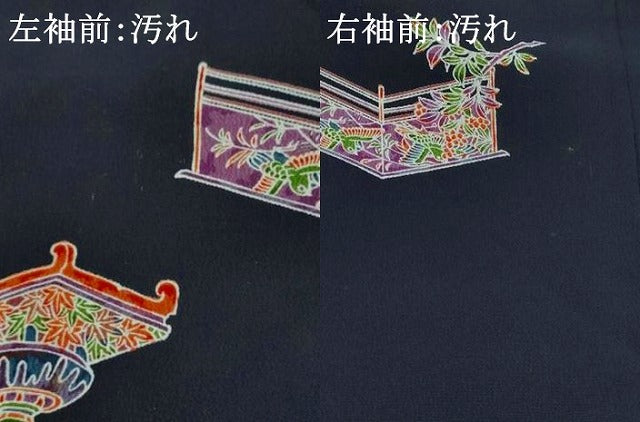 平和屋着物■上質な小紋　陶器花文　正絹　逸品　AABI0236st