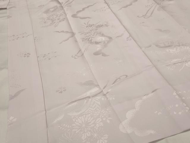 平和屋着物■長襦袢　無双仕立て　花車地紋　淡紅藤色　洗える着物　AABI0238st