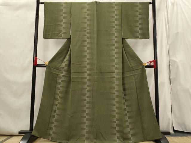 平和屋着物■上質な小紋　横段文　正絹　逸品　AABI0244st