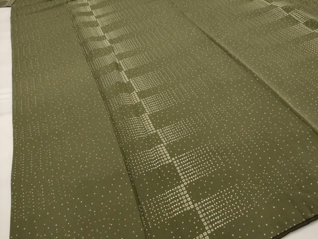 平和屋着物■上質な小紋　横段文　正絹　逸品　AABI0244st