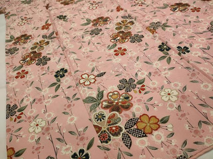 平和屋着物■上質な小紋　草花文　金銀彩　正絹　逸品　AABI0248st