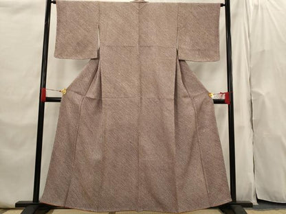 平和屋着物■大変加工の良い総絞り小紋　正絹　逸品　未使用　AABI0250st