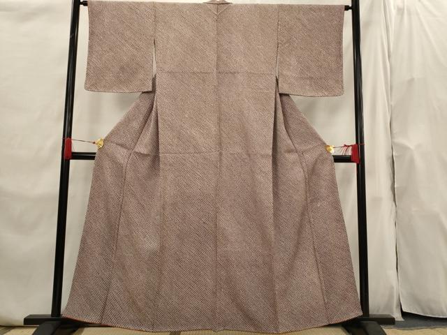 平和屋着物■大変加工の良い総絞り小紋　正絹　逸品　未使用　AABI0250st