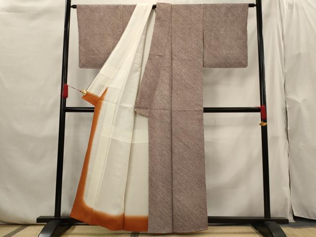 平和屋着物■大変加工の良い総絞り小紋　正絹　逸品　未使用　AABI0250st