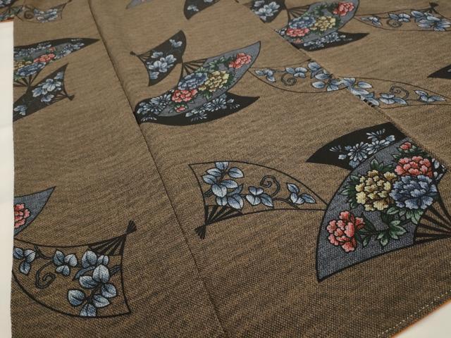平和屋着物■上質な小紋　扇面花文　正絹　逸品　AABI0251st 平和屋着物□上質な小紋 扇面花文 正絹 逸品 AABI0251st