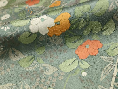 平和屋着物■上質な小紋　草花文　正絹　逸品　AABI0252st